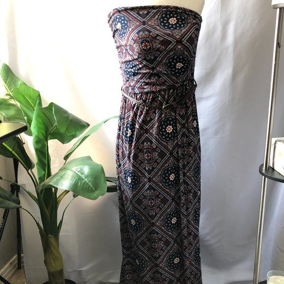 Ardene | Soft Autumn Strapless Dress Maxi (size L) - Picture 2 of 10